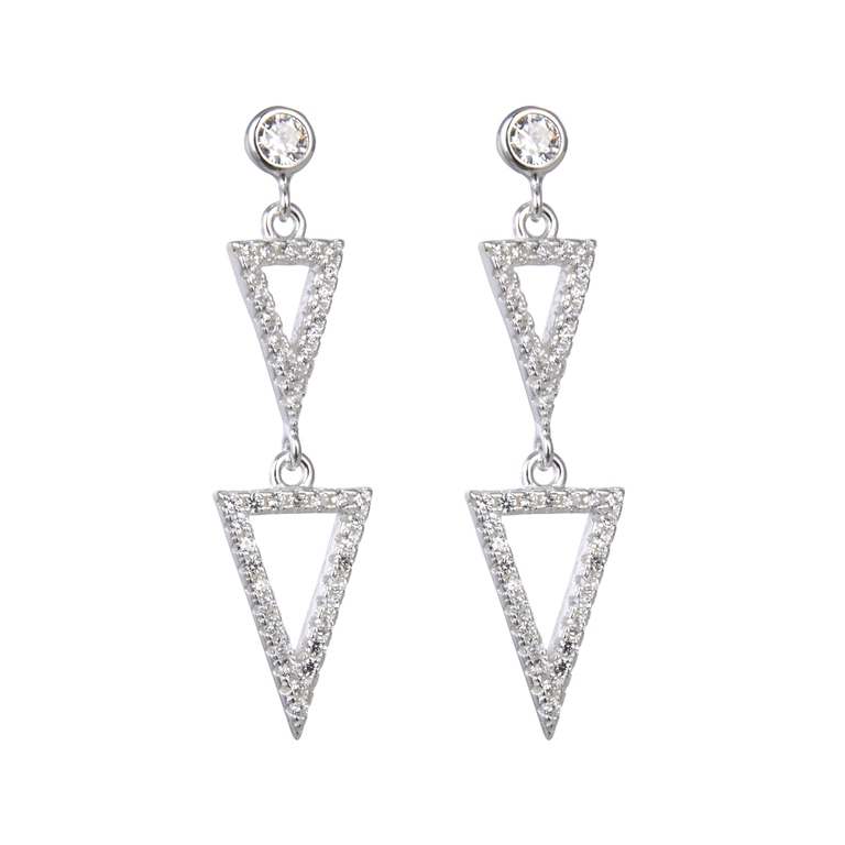 ZARCILLOS LARGOS DE TRIÁNGULOS, ARETES