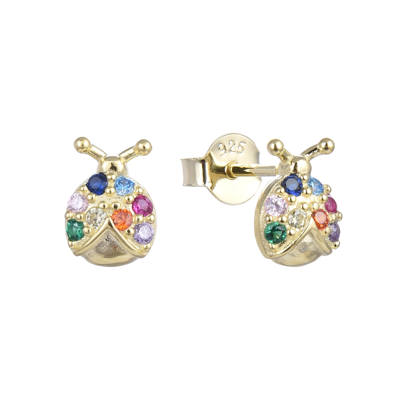 ZARCILLOS DE MARIQUITA . ARETES , PENDIENTES , ANIMALES , CIERRE TOPITO . 1.4 GR