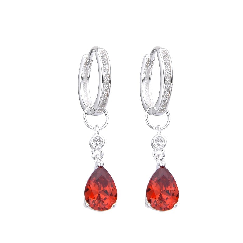 HUGGIES CON DIJE COLGANTE DE GOTA F1R10. ARETES, ZARCILLOS, CIERRE HUGGIES. 12MM