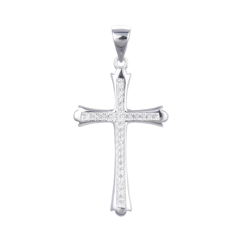 DIJE COLGANTE DE CRUZ CON CIRCONES. CRUCES