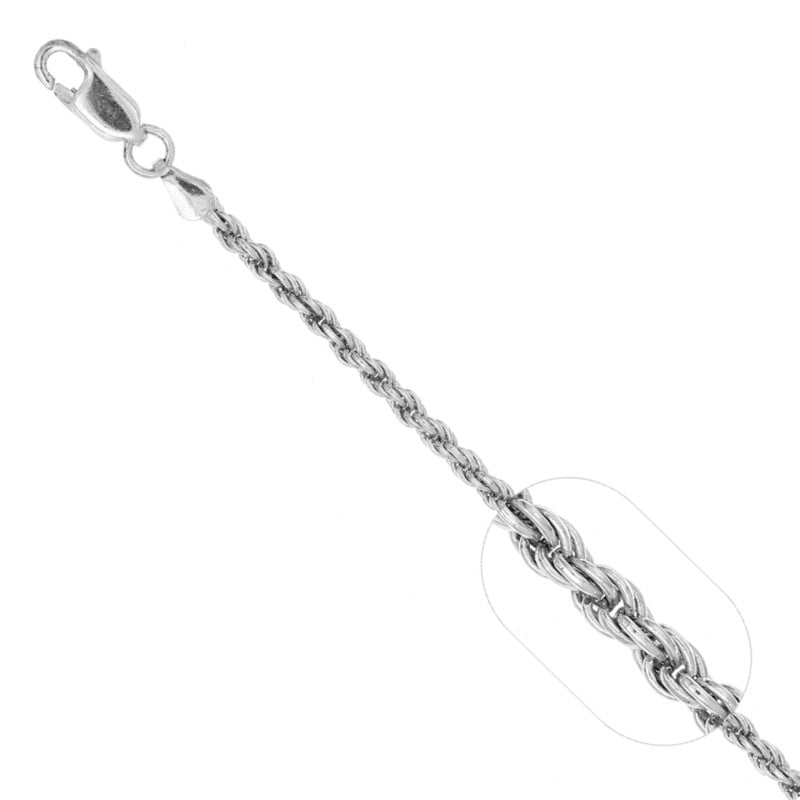 PULSERA CORDÓN DIAMANTADA 050, TURBILLÓN, CUERDA MACIZA. T21 CMS