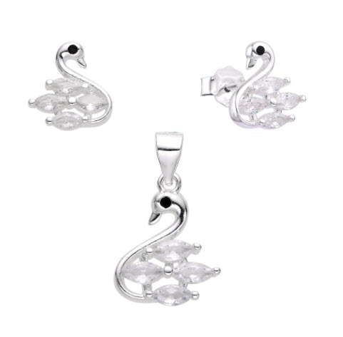 JUEGO DE CISNE. SET, CONJUNTO, ANIMALES