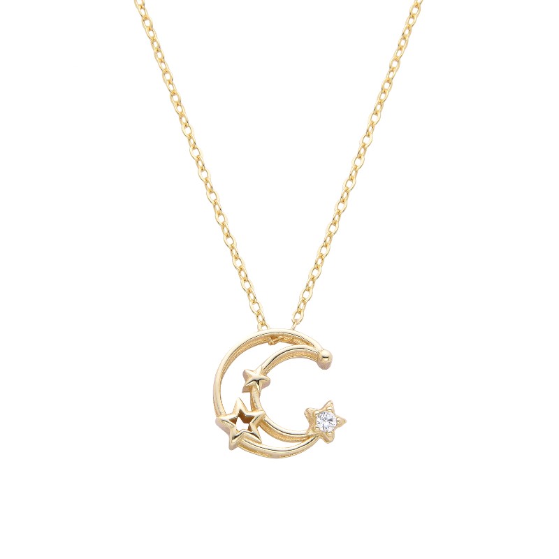 GARGANTILLA DE LUNA Y ESTRELLAS. COLLAR, MOON