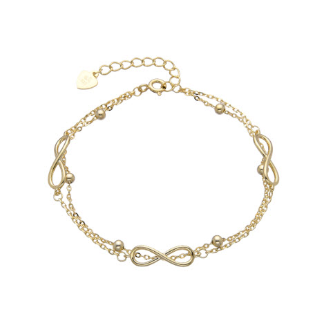 PULSERA MULTIHILO DE CADENA FORZATINA CON BOLITA 3MM Y